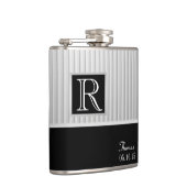 Silver Stripe-monogram Heupfles (Rechts)