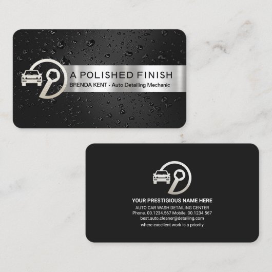 Silver Stripe op Crystal Waters Details Visitekaartje (Voorkant / Achterkant)