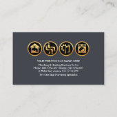 Silver Stripe-pijpleiding op waterdruppels Visitekaartje (Achterkant)