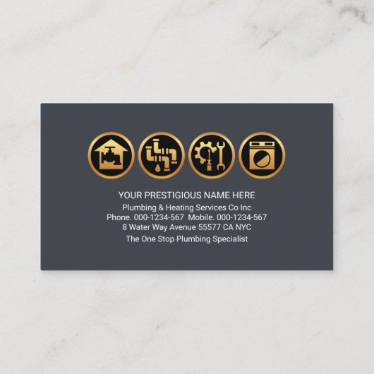 Silver Stripe-pijpleiding op waterdruppels Visitekaartje (Achterkant)