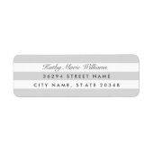Silver Striped Adresetiketten Etiket (Voorkant)