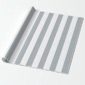 Silver Stripes (2e kleur toevoegen) Cadeaupapier (Uitgerold)