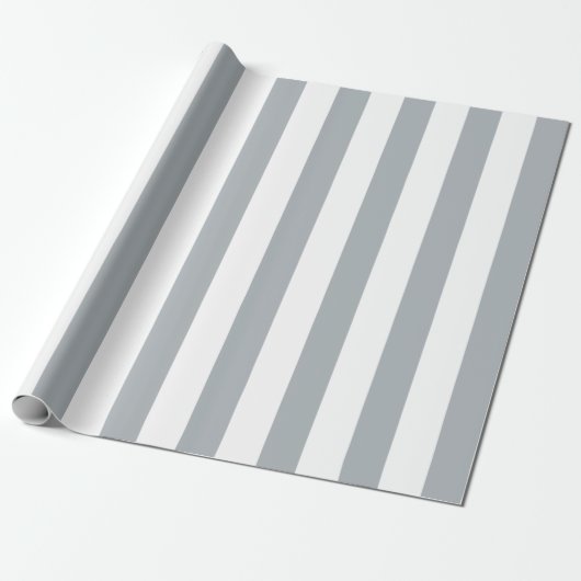 Silver Stripes (2e kleur toevoegen) Cadeaupapier (Uitgerold)