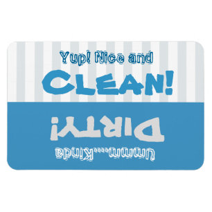 Silver Stripes Clean Dirty Dishwasher X301D Magneet