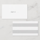 Silver Stripes Gast Escort Kaarten Plaatskaartje (Voorkant / Achterkant)