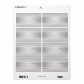 Silver Stripes Grijs Textuur Custom Monogram Etiket (Full Sheet)