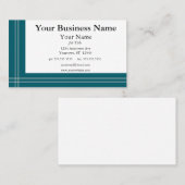 Silver Stripes op Blauwgroen grenzen Generic Visitekaartje (Voorkant / Achterkant)