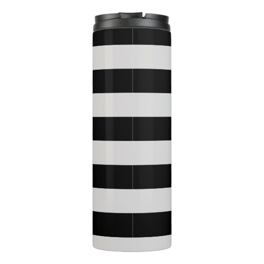 Silver Stripes op elke kleur en elke tekst Thermosbeker (Achterkant)