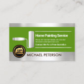 Silver Stripes Roller Paint Home Painter Visitekaartje (Voorkant)