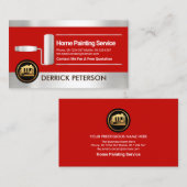 Silver Stripes Roller Paint Penseel verfservice Visitekaartje (Voorkant / Achterkant)