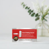 Silver Stripes Roller Paint Penseel verfservice Visitekaartje (Staand voorkant)