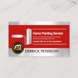 Silver Stripes Roller Paint Penseel verfservice Visitekaartje