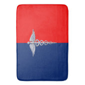 Silver Style Caduceus Medical Symbol League Badmat (Voorkant Verticaal)