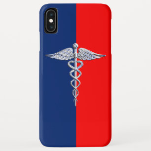 Silver Style Caduceus Medical Symbol League iPhone XS Max Hoesje