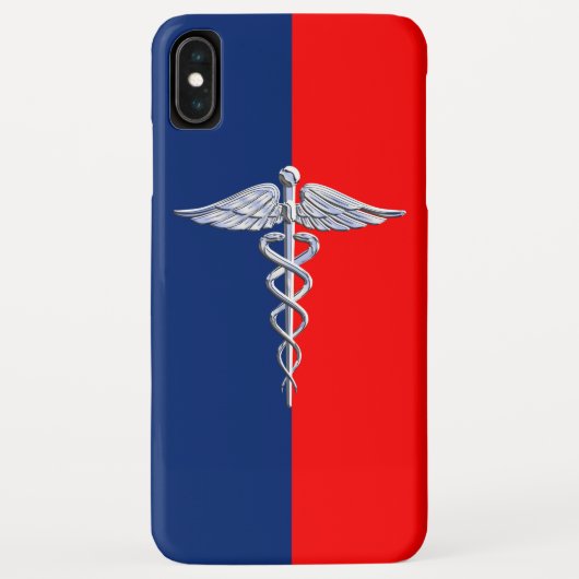 Silver Style Caduceus Medical Symbol League Case-Mate iPhone Case (Achterkant)