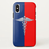 Silver Style Caduceus Medical Symbol League Case-Mate iPhone Case (Achterkant)