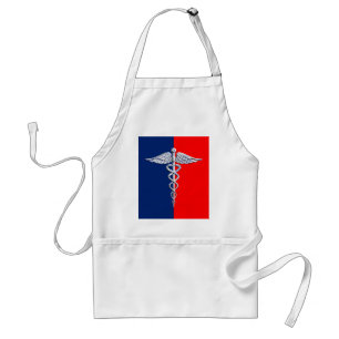 Silver Style Caduceus Medical Symbol League Standaard Schort