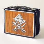 Silver Style Pirate op Teak Veneer (Voorkant)