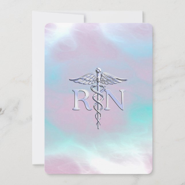 Silver Style RN Caduceus Medical Moeder Pearl (Voorkant)