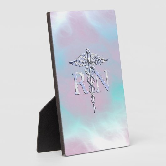 Silver Style RN Caduceus Medical Moeder Pearl Fotoplaat (Zijkant)