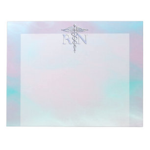 Silver Style RN Caduceus Medical Moeder Pearl Notitieblok