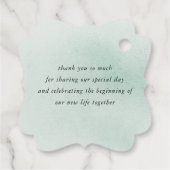 Silver Succulents Greenery Wedding Bedankt Bedankjes Labels (Achterkant)