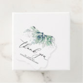 Silver Succulents Greenery Wedding Bedankt Bedankjes Labels (In situ)