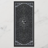 Silver Sun and Moon Tarot Wedding Flat Menu (Achterkant)