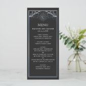 Silver Sun and Moon Tarot Wedding Flat Menu (Staand voorkant)
