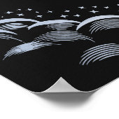 Silver Sun & Moon Tarot Card Wedding Welcome Sign Poster (Hoek)