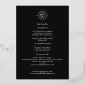 Silver Sun Moon Tarot Wedding Details Uitnodiging (Achterkant)