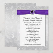 Silver Sunbursts Paarse edelstenen linten Diamond Kaart (Voorkant / Achterkant)