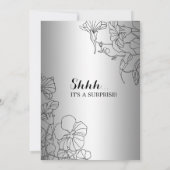 Silver Surprise 50th Birthday Party Kaart (Achterkant)