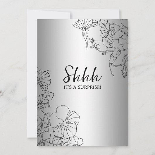 Silver Surprise 60th Birthday Kaart (Achterkant)