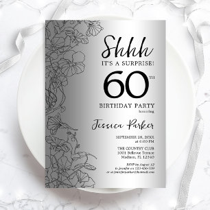 Silver Surprise 60th Birthday Kaart
