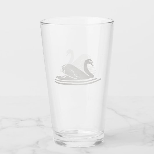 silver swan glas (Voorkant)