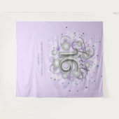 Silver Sweet 16 Bday Balloons Lavender Backdrop Wandkleed (Voorkant (horizontaal))