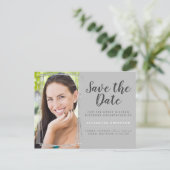 Silver Sweet 16 Verjaardag Save the Date Briefkaart (Staand voorkant)
