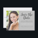 Silver Sweet 16 Verjaardag Save the Date Kaart<br><div class="desc">Luxe Zilver Geometrische Foto Sweet 16 Verjaardag Save the Date Verjaardagsfeestuitnodiging. Deze uitnodiging is perfect voor een Save the Date Sweet Sixteen Verjaardagsfeestuitnodiging die in girly stijl wil vieren. Neem contact op met de ontwerper voor overeenkomende aangepaste items.</div>