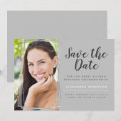 Silver Sweet 16 Verjaardag Save the Date Kaart (Voorkant / Achterkant)