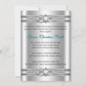 Silver Sweet Sixteen gaat 5x7 Invite Kaart (Achterkant)