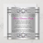 Silver Sweet Sixteen Gown Invite Kaart (Achterkant)