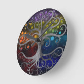 Silver Swirl-boom Ronde Klok (Hoek)