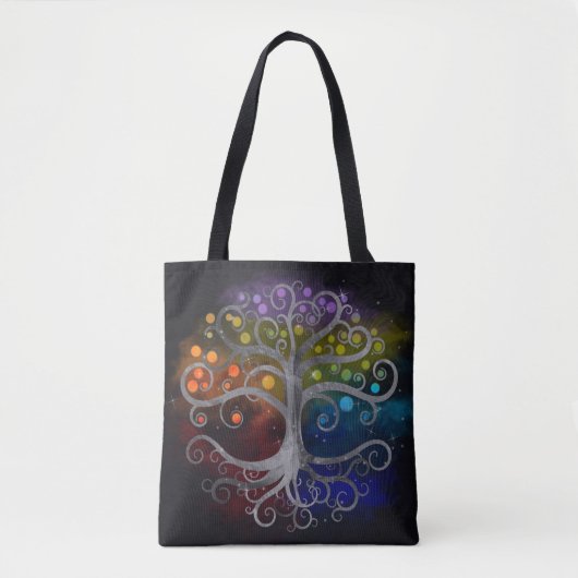 Silver Swirl-boom Tote Bag (Voorkant)