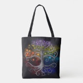 Silver Swirl-boom Tote Bag (Achterkant)