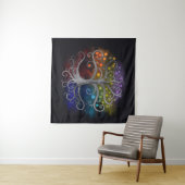 Silver Swirl-boom Wandkleed (In Situ (horizontaal))