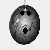 Silver Swirl Bowling Ball Keramisch Ornament (Rechts)