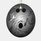 Silver Swirl Bowling Ball Keramisch Ornament (Links)