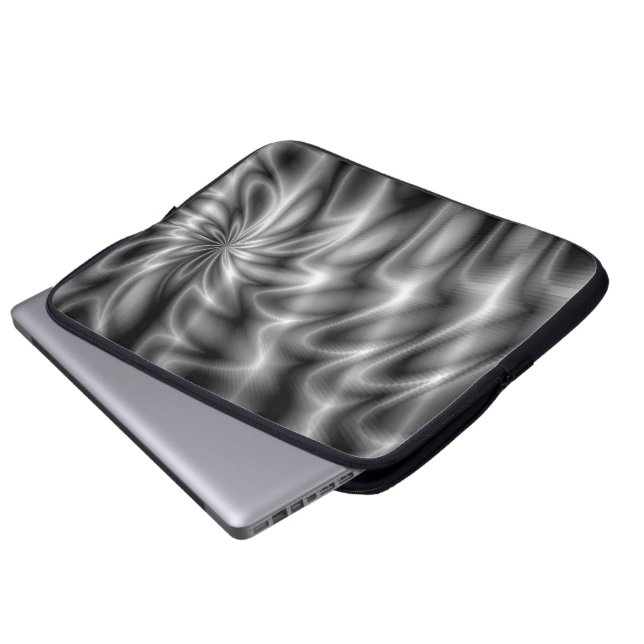 Silver Swirl Laptop Sleeve (Voorkant onderkant)