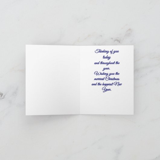 Silver Swirl Tree – Merry Christmas Feestdagen Kaart (Binnen)